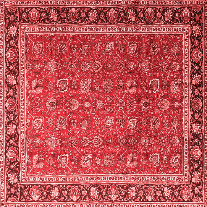 Machine Washable Persian Red Traditional Rug, wshtr1258red