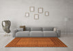 Machine Washable Persian Orange Traditional Area Rugs in a Living Room, wshtr1259org