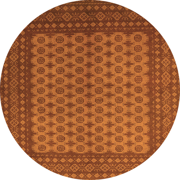 Machine Washable Persian Orange Traditional Area Rugs, wshtr1259org