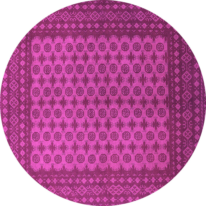 Round Persian Pink Traditional Rug, tr1259pnk