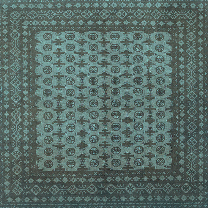 Square Persian Light Blue Traditional Rug, tr1259lblu