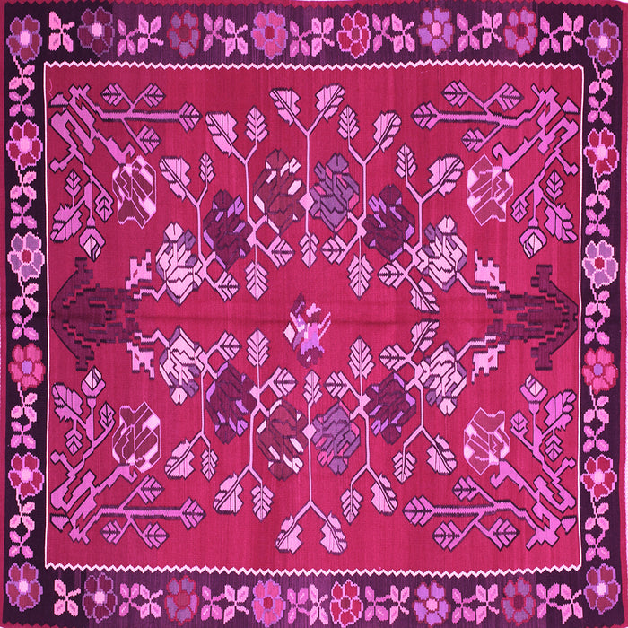 Square Machine Washable Animal Pink Traditional Rug, wshtr125pnk