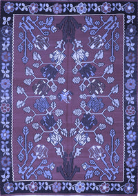 Animal Blue Traditional Rug, tr125blu