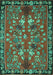 Machine Washable Animal Turquoise Traditional Area Rugs, wshtr125turq