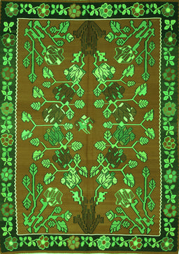 Animal Green Traditional Rug, tr125grn