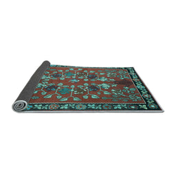 Sideview of Animal Light Blue Traditional Rug, tr125lblu