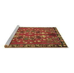 Sideview of Machine Washable Animal Brown Traditional Rug, wshtr125brn