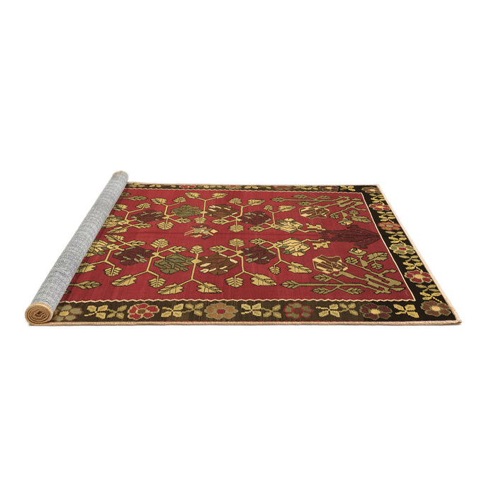 Sideview of Machine Washable Animal Brown Traditional Rug, wshtr125brn
