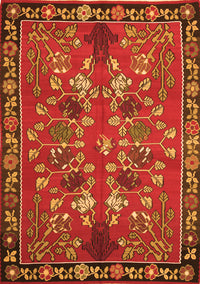 Animal Orange Traditional Rug, tr125org