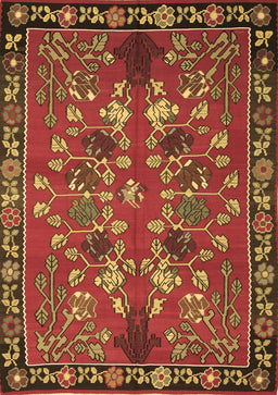 Animal Brown Traditional Rug, tr125brn