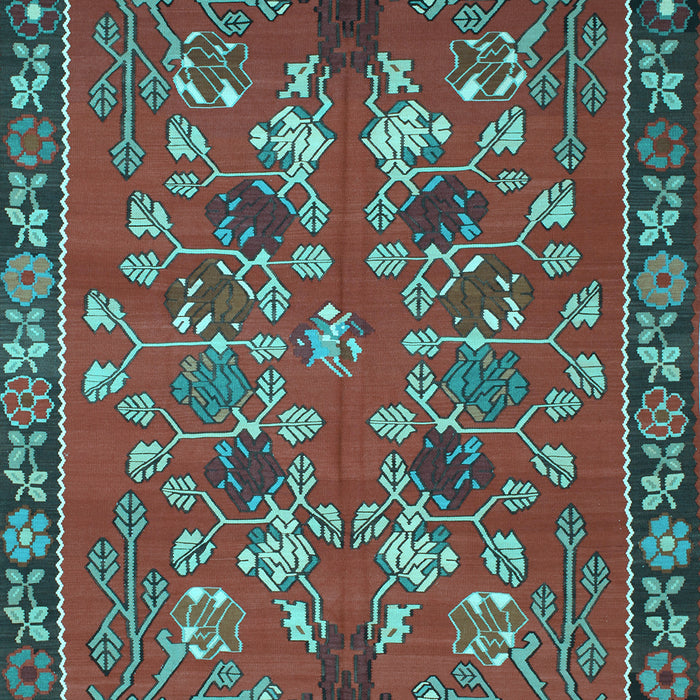Animal Light Blue Traditional Rug, tr125lblu