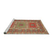 Sideview of Machine Washable Traditional Red Rug, wshtr126