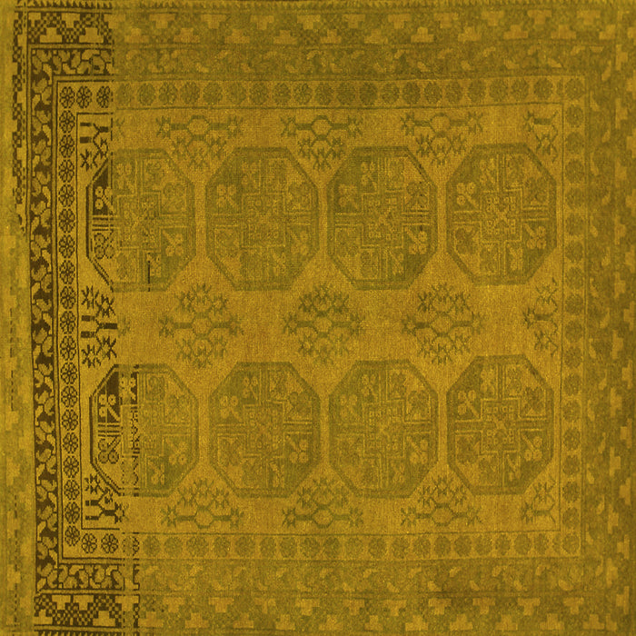 Square Persian Yellow Traditional Rug, tr1260yw