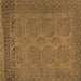 Square Machine Washable Persian Brown Traditional Rug, wshtr1260brn