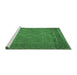 Sideview of Machine Washable Persian Emerald Green Traditional Area Rugs, wshtr1260emgrn