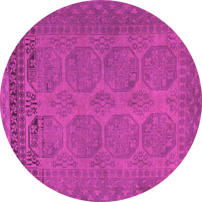 Round Machine Washable Persian Pink Traditional Rug, wshtr1260pnk