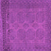 Square Machine Washable Persian Purple Traditional Area Rugs, wshtr1260pur