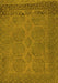 Machine Washable Persian Yellow Traditional Rug, wshtr1260yw