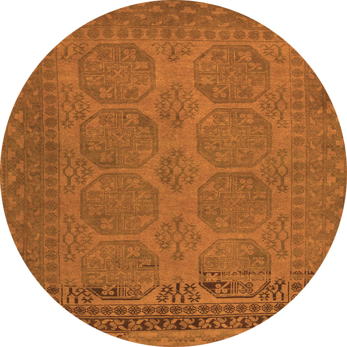 Square Persian Orange Traditional Rug, tr1260org
