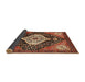 Sideview of Traditional Saffron Red Persian Rug, tr1261