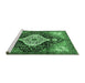 Sideview of Machine Washable Persian Emerald Green Traditional Area Rugs, wshtr1261emgrn