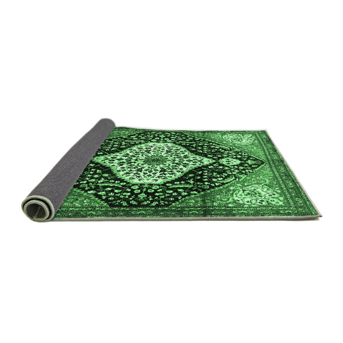 Sideview of Persian Emerald Green Traditional Rug, tr1261emgrn