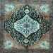 Square Persian Light Blue Traditional Rug, tr1261lblu