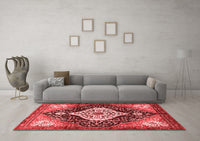 Machine Washable Persian Red Traditional Rug, wshtr1261red