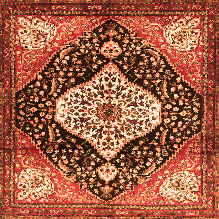 Serging Thickness of Persian Orange Traditional Rug, tr1261org