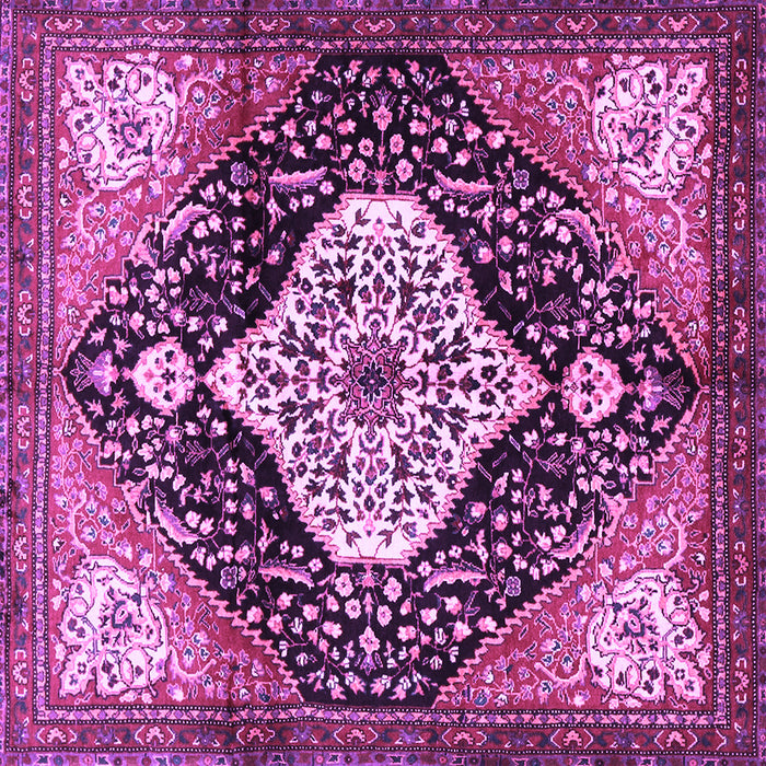 Square Persian Purple Traditional Rug, tr1261pur