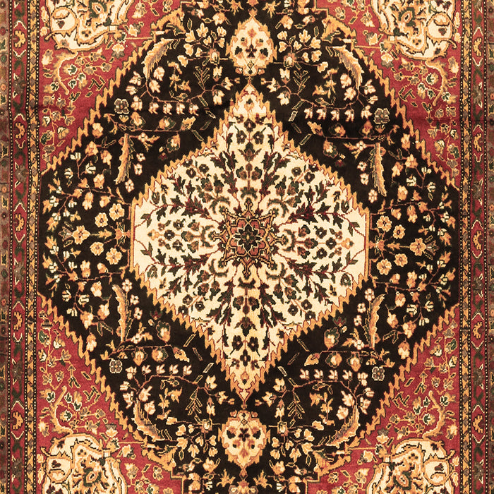 Machine Washable Persian Brown Traditional Rug, wshtr1261brn