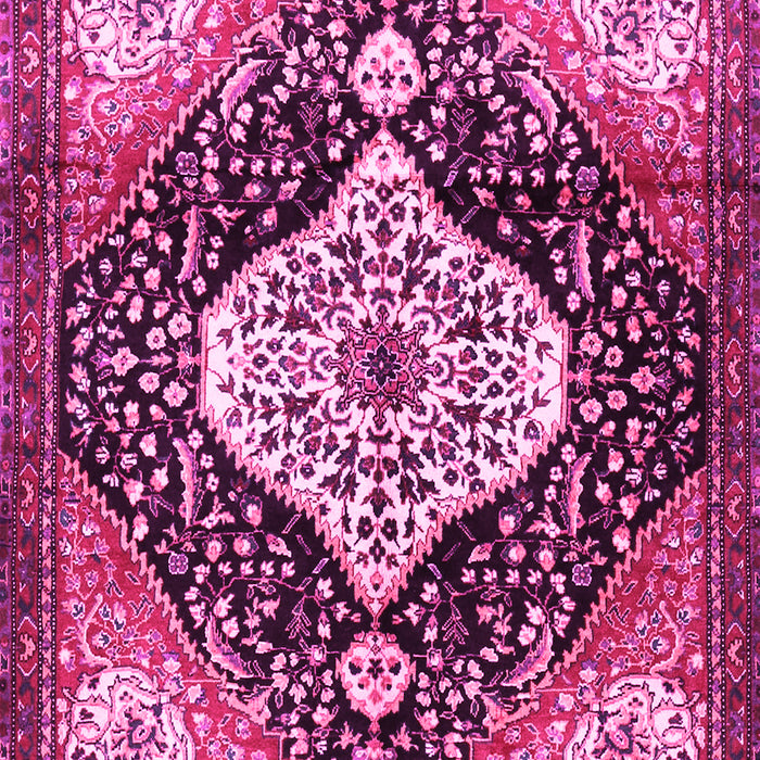 Machine Washable Persian Pink Traditional Rug, wshtr1261pnk