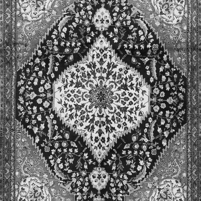 Serging Thickness of Machine Washable Persian Gray Traditional Rug, wshtr1261gry