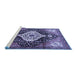 Sideview of Machine Washable Persian Blue Traditional Rug, wshtr1261blu