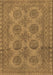 Machine Washable Persian Brown Traditional Rug, wshtr1262brn