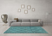 Machine Washable Persian Light Blue Traditional Rug in a Living Room, wshtr1262lblu