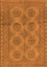 Serging Thickness of Machine Washable Persian Orange Traditional Area Rugs, wshtr1262org