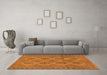 Machine Washable Persian Orange Traditional Area Rugs in a Living Room, wshtr1262org