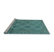 Sideview of Machine Washable Persian Light Blue Traditional Rug, wshtr1262lblu