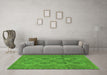 Machine Washable Persian Green Traditional Area Rugs in a Living Room,, wshtr1262grn