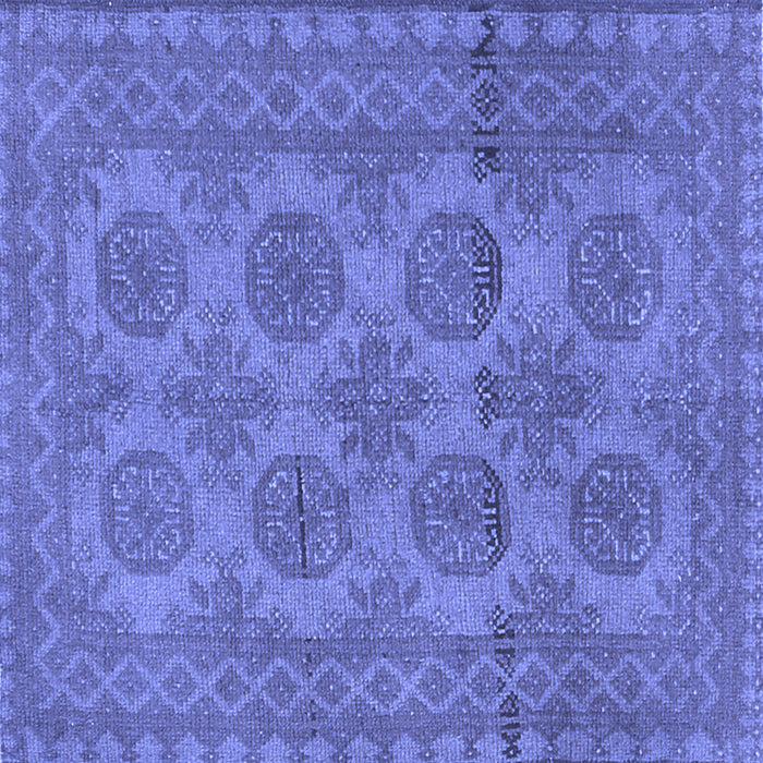 Square Persian Blue Traditional Rug, tr1262blu