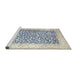 Sideview of Machine Washable Traditional Slate Blue Grey Blue Rug, wshtr1263