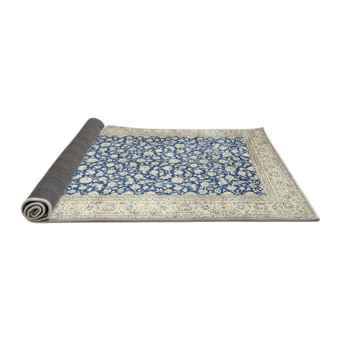Sideview of Traditional Slate Blue Grey Persian Rug, tr1263