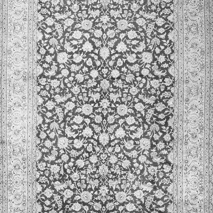 Serging Thickness of Machine Washable Persian Gray Traditional Rug, wshtr1263gry