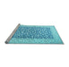 Sideview of Machine Washable Persian Light Blue Traditional Rug, wshtr1263lblu