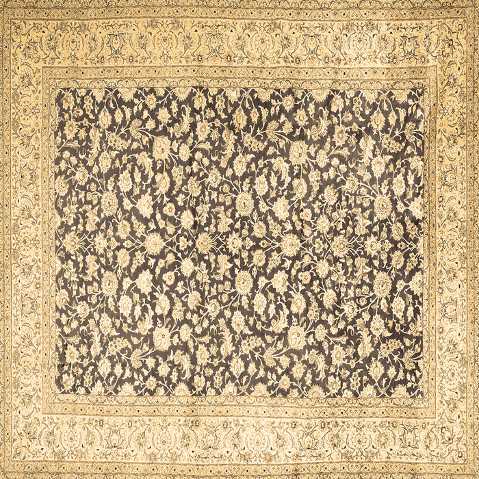 Square Machine Washable Persian Brown Traditional Rug, wshtr1263brn