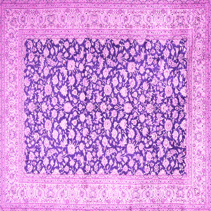 Square Machine Washable Persian Pink Traditional Rug, wshtr1263pnk