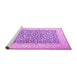 Sideview of Machine Washable Persian Pink Traditional Rug, wshtr1263pnk