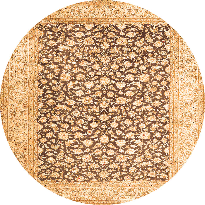 Machine Washable Persian Orange Traditional Area Rugs, wshtr1263org