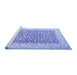 Sideview of Machine Washable Persian Blue Traditional Rug, wshtr1263blu